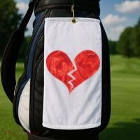 Broken Heart Anti Valentine Golf Towel thumb 2