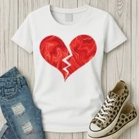 Broken Heart Anti Valentine Women's T-Shirt thumb 3