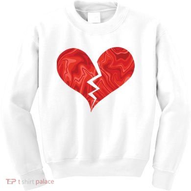 Broken Heart Anti Valentine Kids Sweatshirt