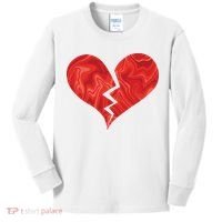 Broken Heart Anti Valentine Kids Long Sleeve Shirt thumb 0