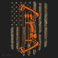 Bow Hunting American Flag Hunter Archery Tree Camouflage Women's Sweatshirt thumb 2