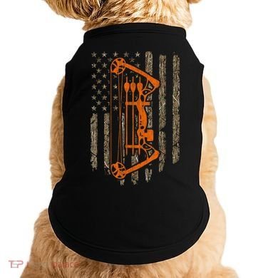 Bow Hunting American Flag Hunter Archery Tree Camouflage Doggie Tank