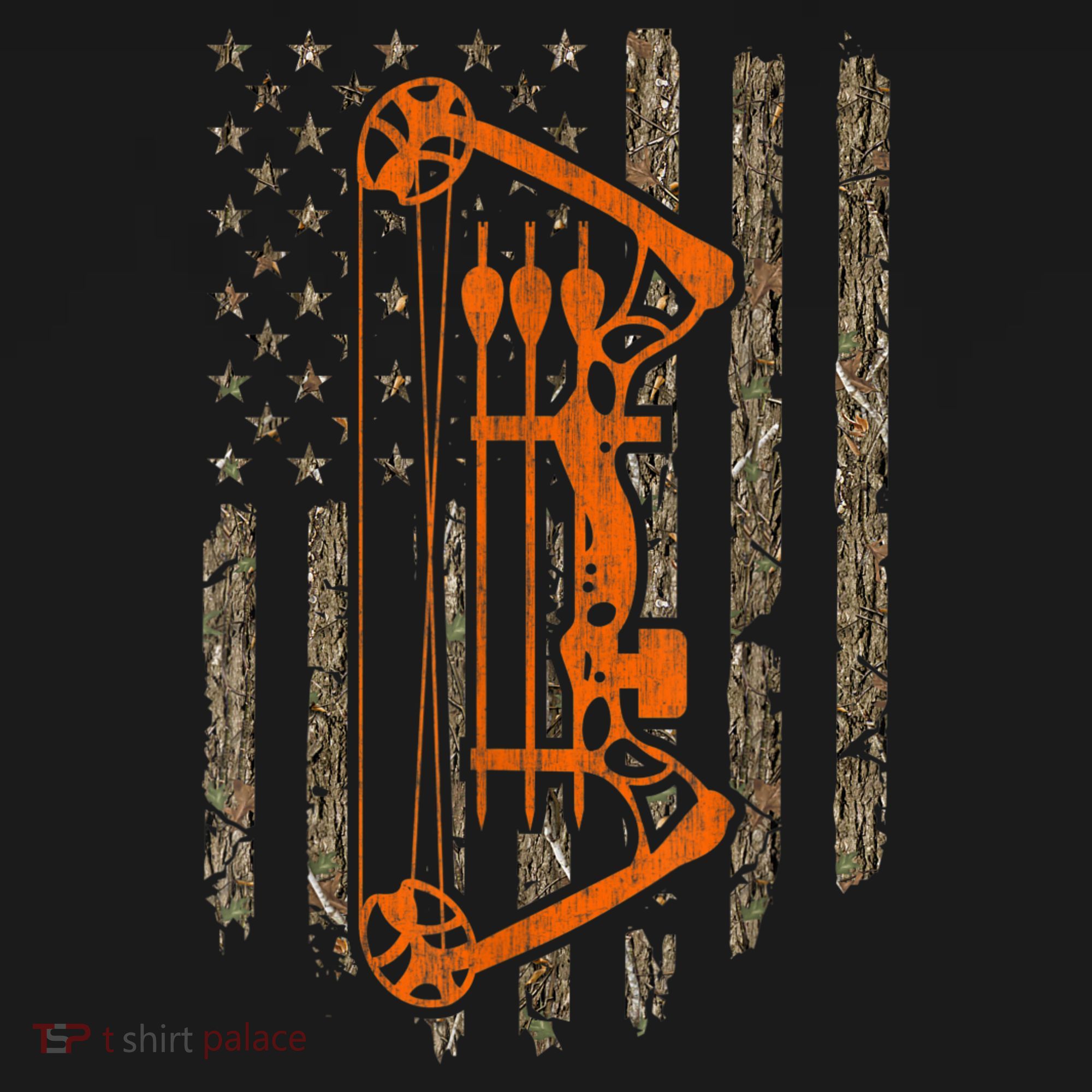 Bow Hunting American Flag Hunter Archery Tree Camouflage Doggie Tank