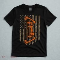 Bow Hunting American Flag Hunter Archery Tree Camouflage T-Shirt thumb 5