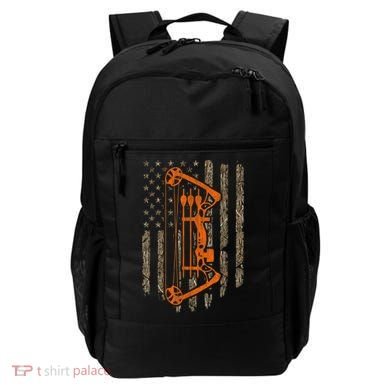 Bow Hunting American Flag Hunter Archery Tree Camouflage Backpack