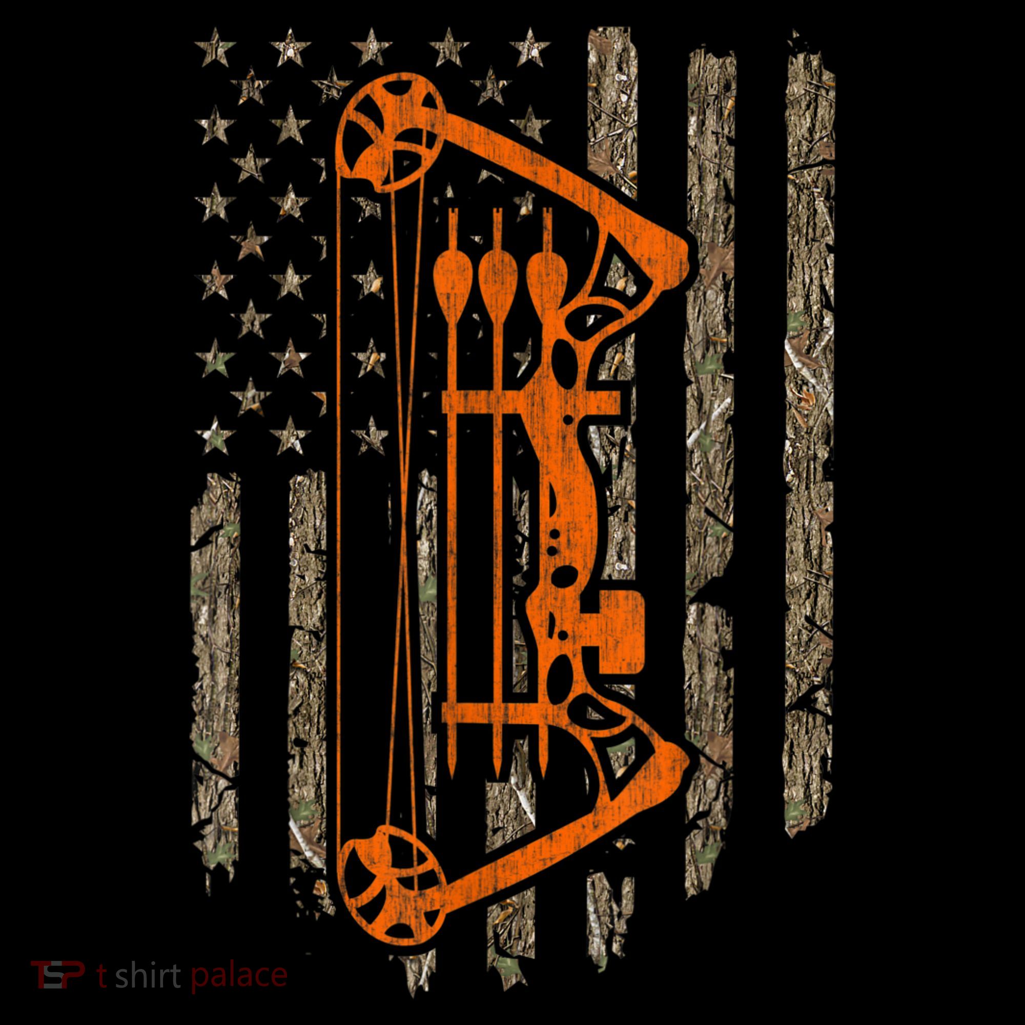Bow Hunting American Flag Hunter Archery Tree Camouflage Coaster