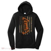 Bow Hunting American Flag Hunter Archery Tree Camouflage Women's Hoodie thumb 0