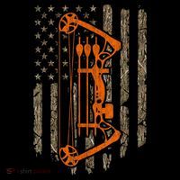Bow Hunting American Flag Hunter Archery Tree Camouflage Women's Hoodie thumb 2