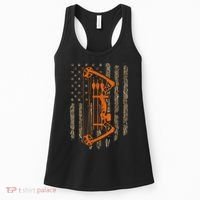 Bow Hunting American Flag Hunter Archery Tree Camouflage Women's Tank Top thumb 0