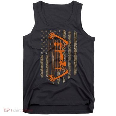 Bow Hunting American Flag Hunter Archery Tree Camouflage Tank Top