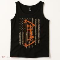 Bow Hunting American Flag Hunter Archery Tree Camouflage Tank Top thumb 2