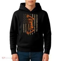 Bow Hunting American Flag Hunter Archery Tree Camouflage Kids Hoodie thumb 4