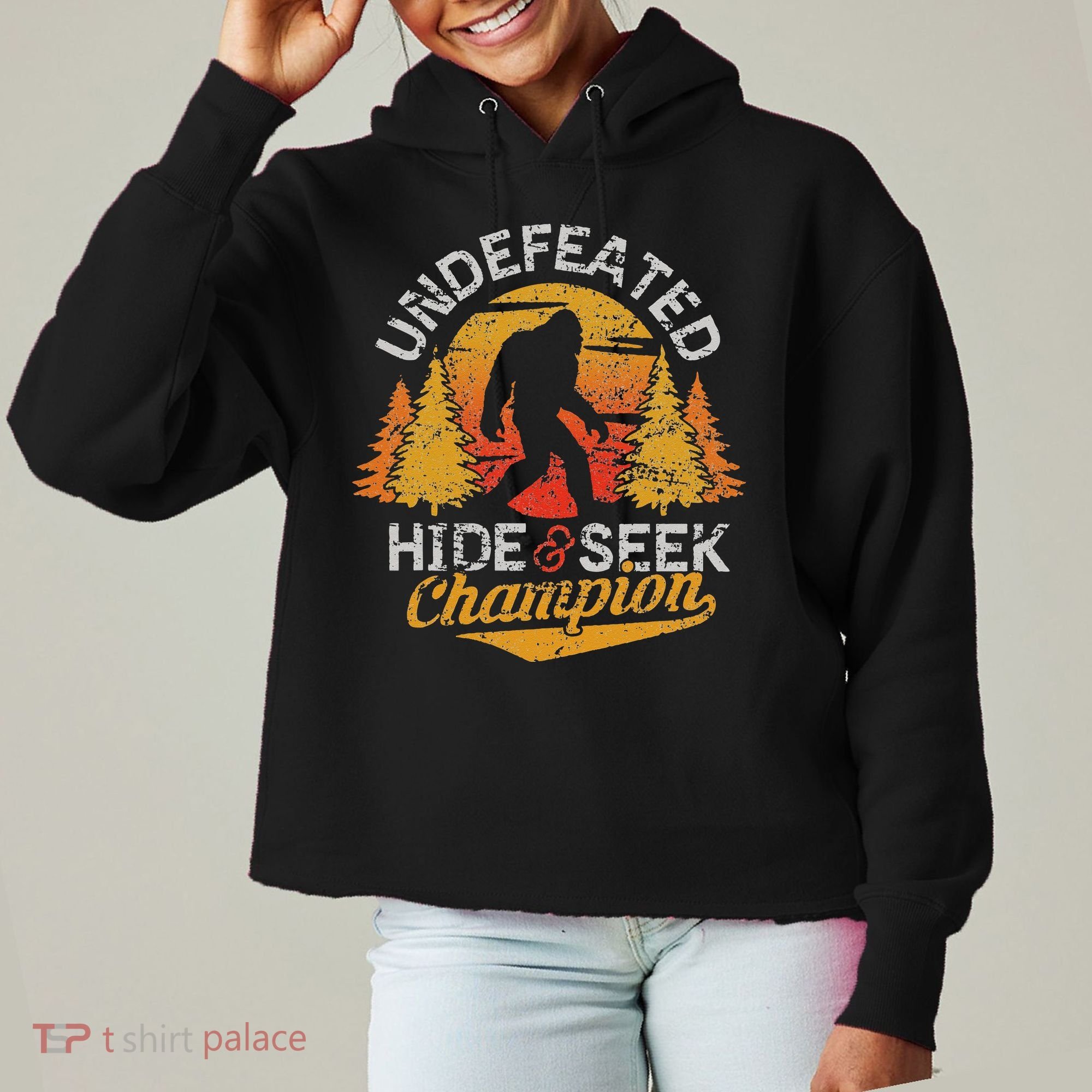 Bigfoot Hide and Seek Champion Sasquatch Ladies Heavyweight Boxy Pullover Hoodie