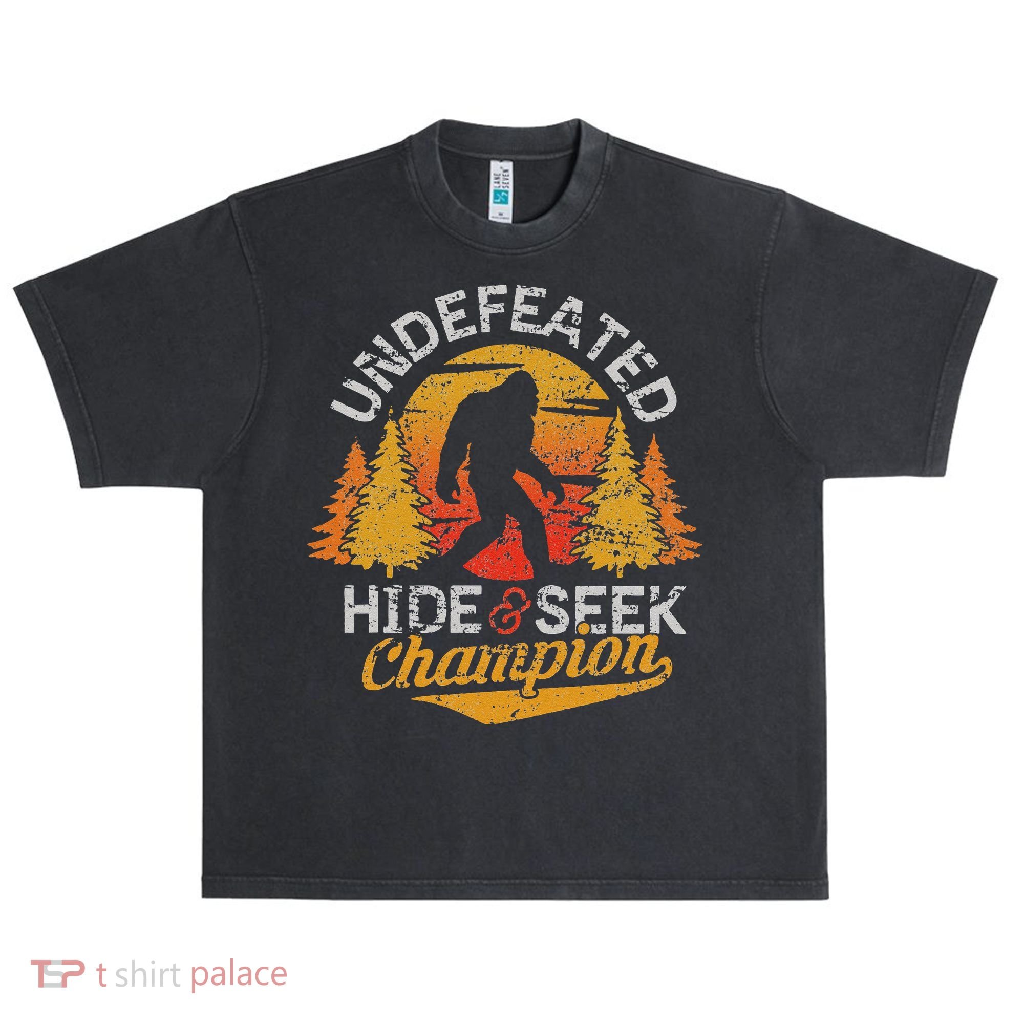 Bigfoot Hide and Seek Champion Sasquatch Urban Oversized Heavyweight T-Shirt