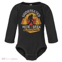 Bigfoot Hide and Seek Champion Sasquatch Baby Long Sleeve Bodysuit thumb 0