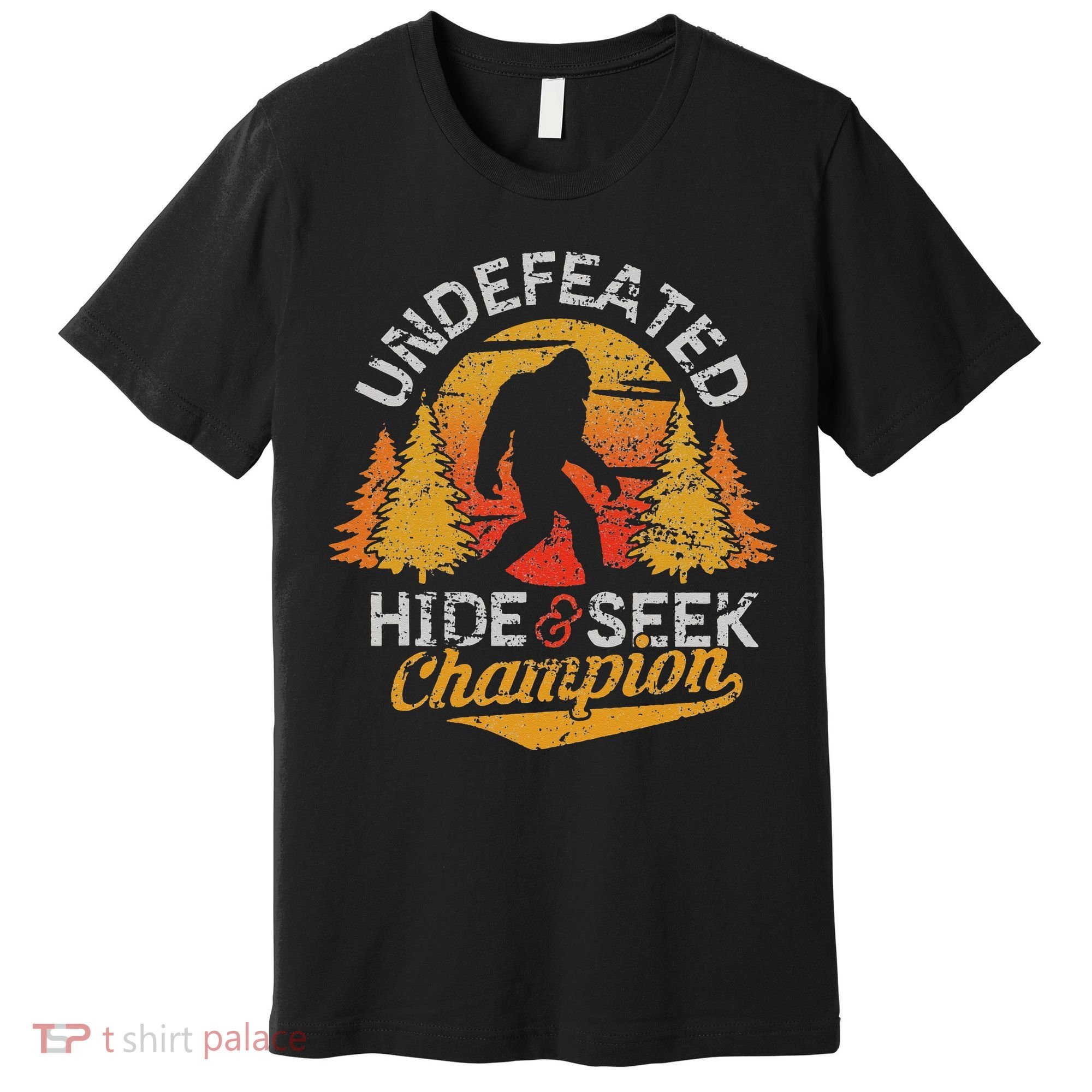Bigfoot Hide and Seek Champion Sasquatch Premium T-Shirt