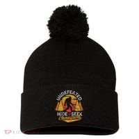 Bigfoot Hide and Seek Champion Sasquatch Pom Pom 12in Knit Beanie thumb 0