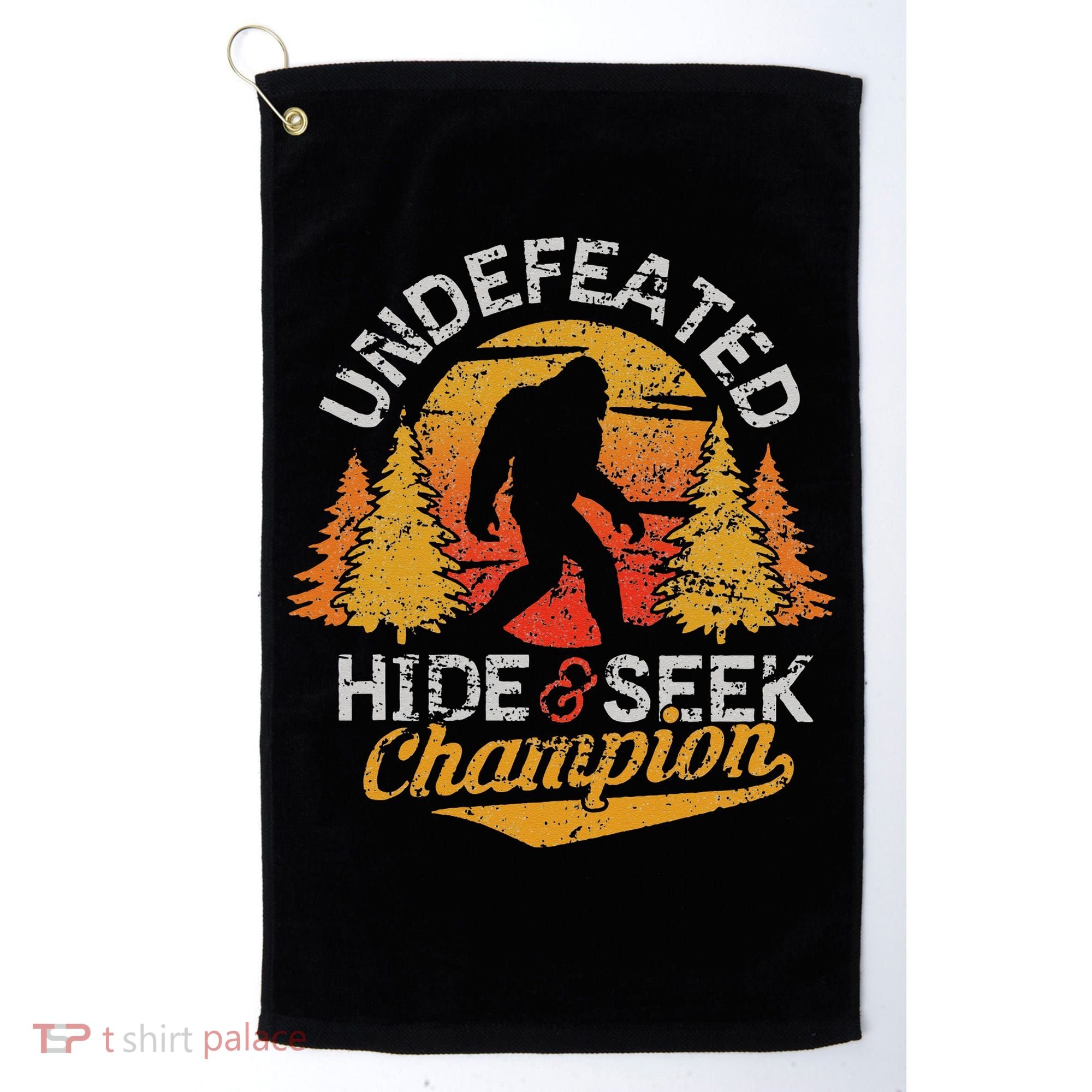 Bigfoot Hide and Seek Champion Sasquatch Golf Towel