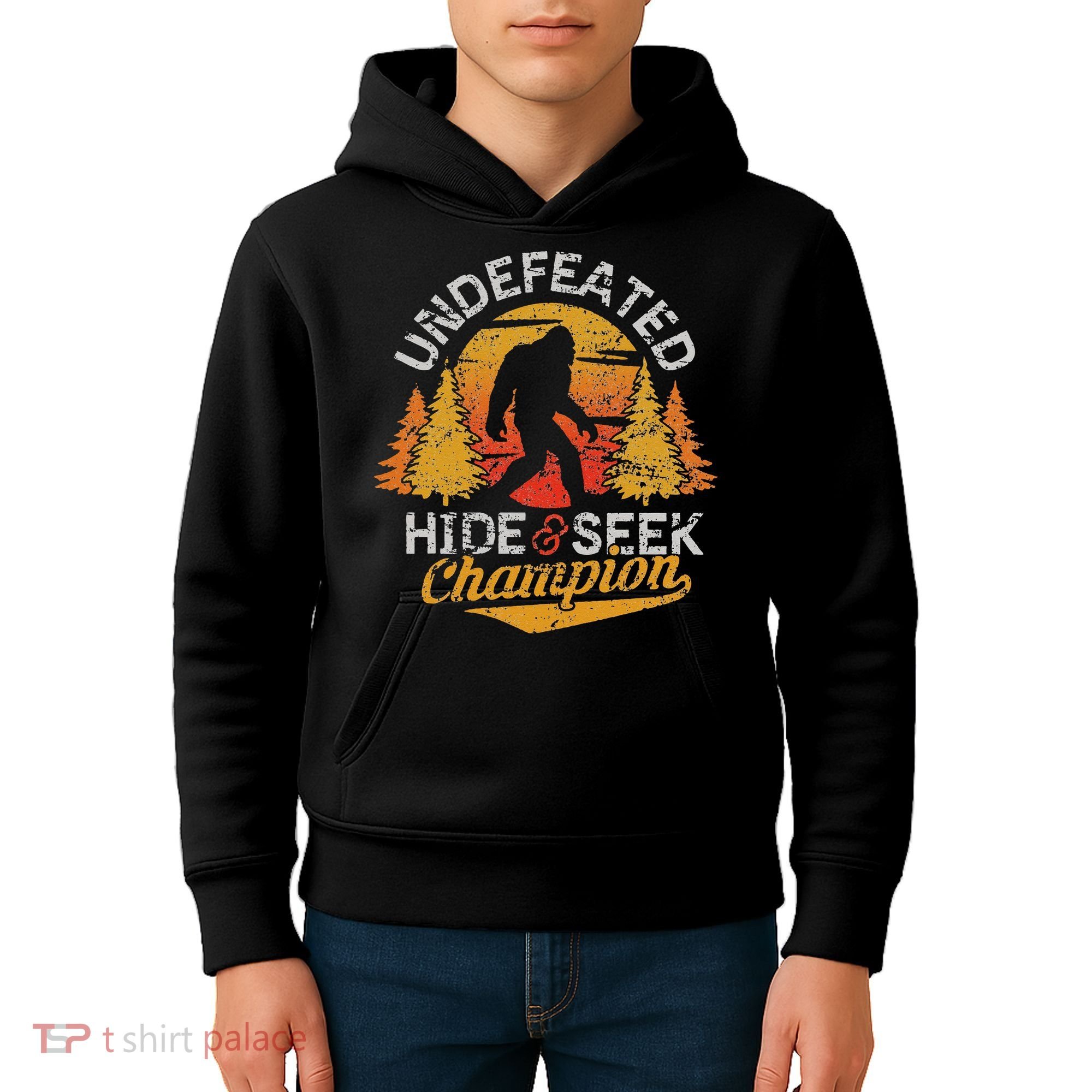 Bigfoot Hide and Seek Champion Sasquatch Kids Hoodie