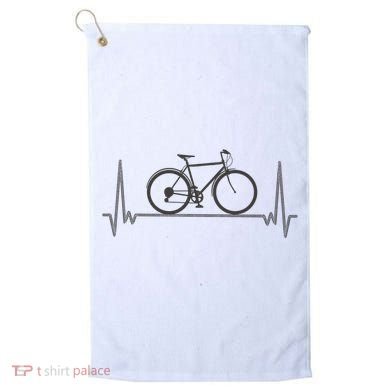 Bicycle Heartbeat Golf Towel