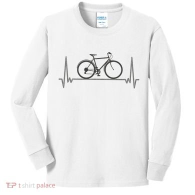 Bicycle Heartbeat Kids Long Sleeve Shirt