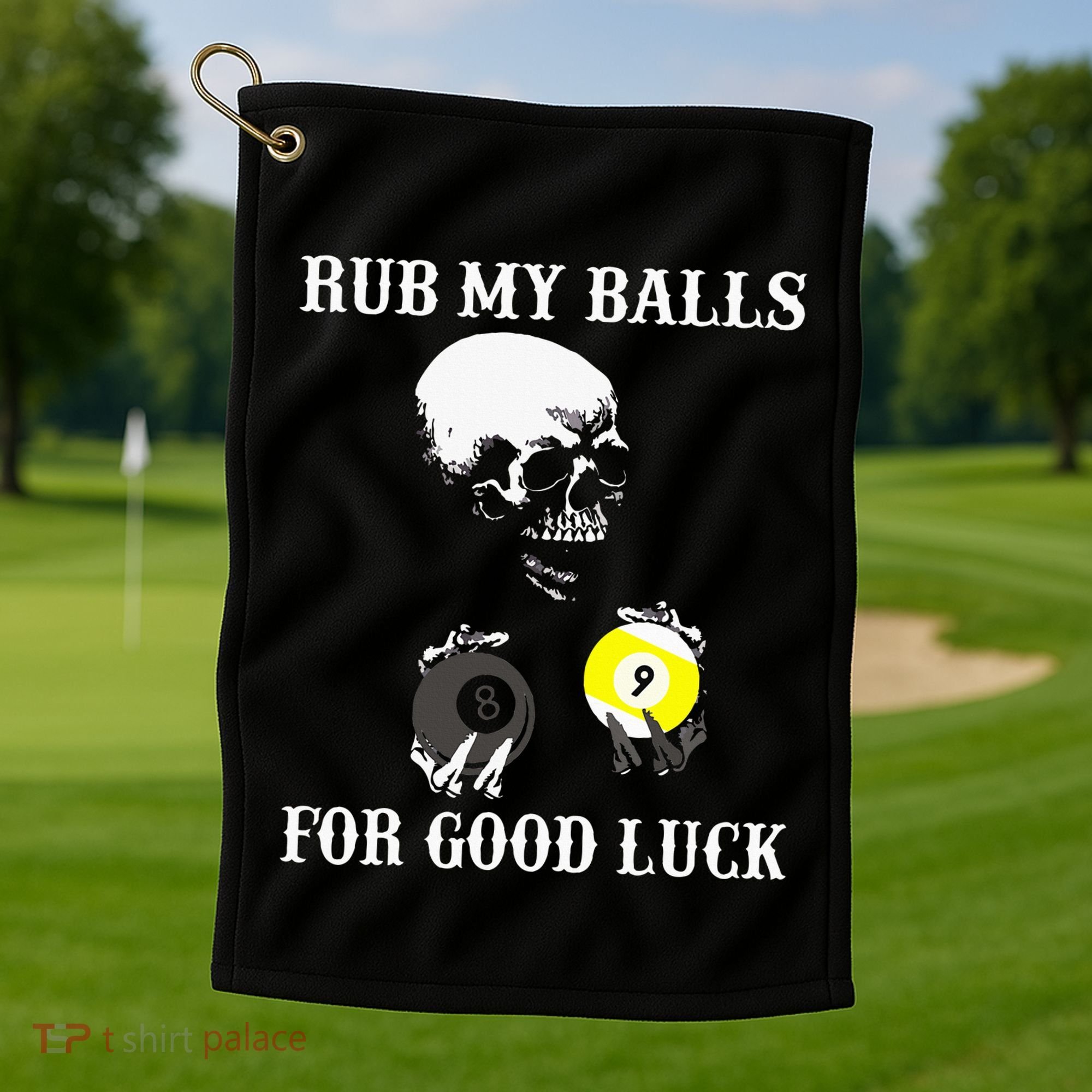 Billiards Halloween Golf Towel