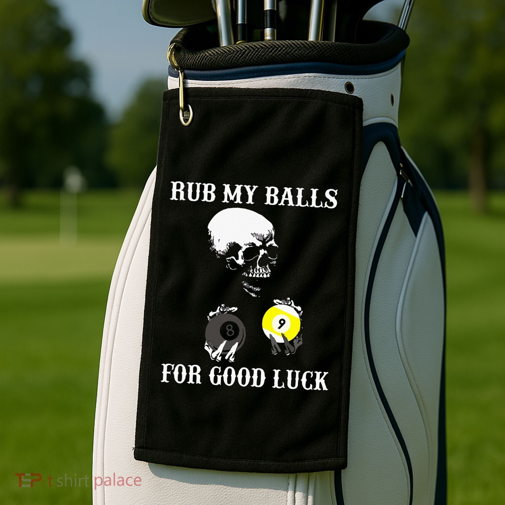 Billiards Halloween Golf Towel