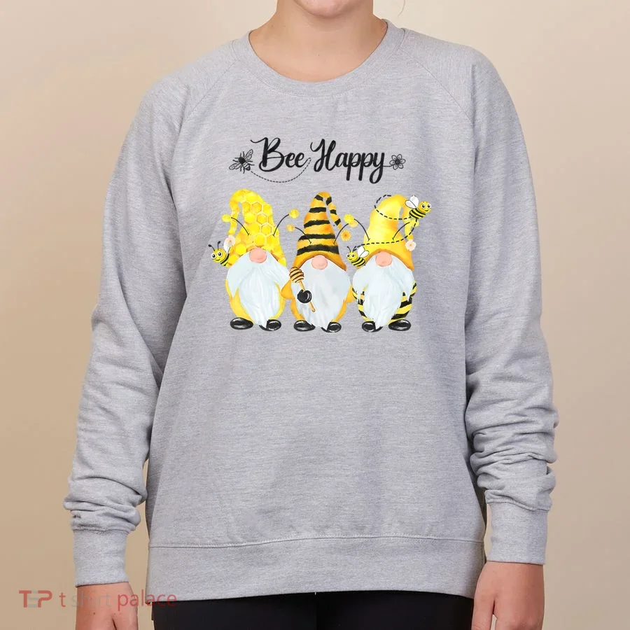 Bee Happy Bee Gnome Spring Women's Sweatshirt