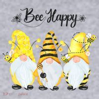 Bee Happy Bee Gnome Spring Women's Sweatshirt thumb 2