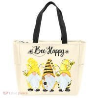 Bee Happy Bee Gnome Spring Tote Bag thumb 0
