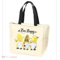 Bee Happy Bee Gnome Spring Tote Bag thumb 3