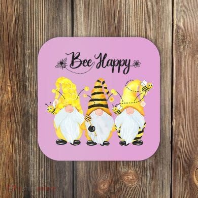 Bee Happy Bee Gnome Spring Coaster