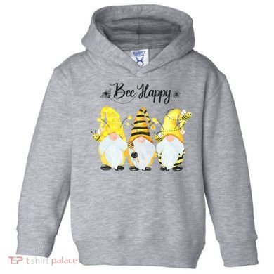 Bee Happy Bee Gnome Spring Toddler Hoodie