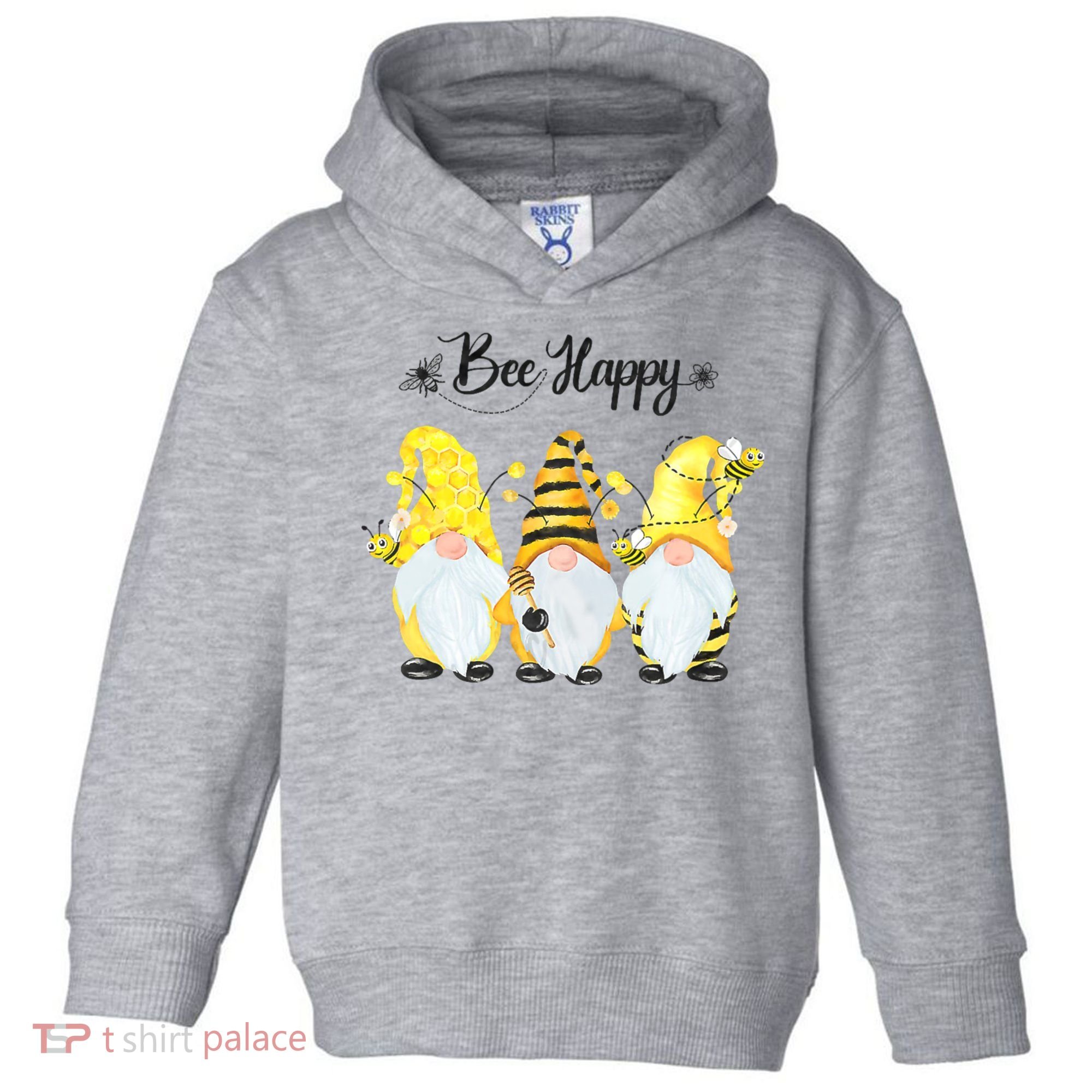 Bee Happy Bee Gnome Spring Toddler Hoodie