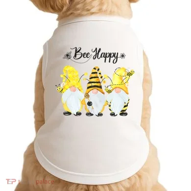 Bee Happy Bee Gnome Spring Doggie Tank