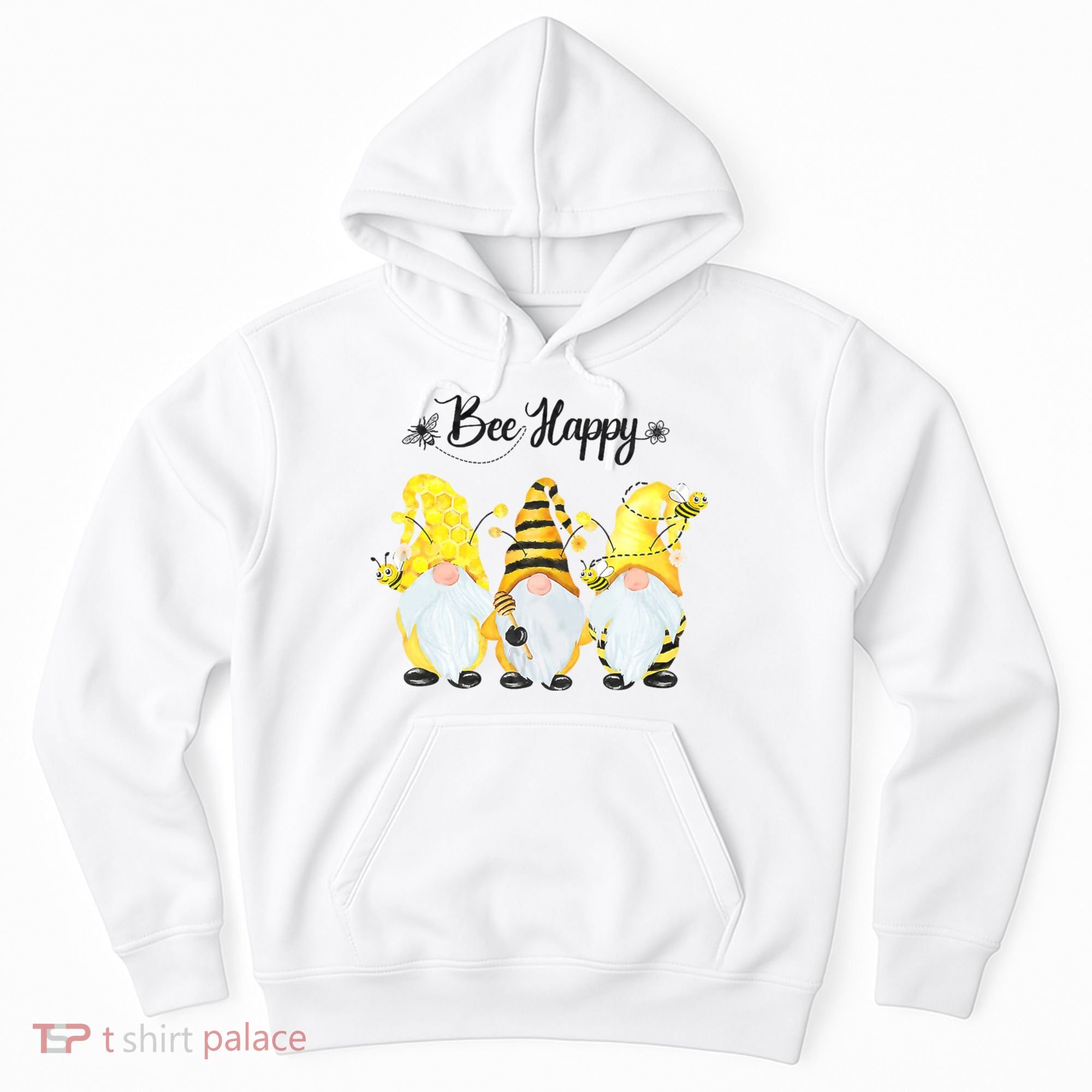 Bee Happy Bee Gnome Spring Hoodie