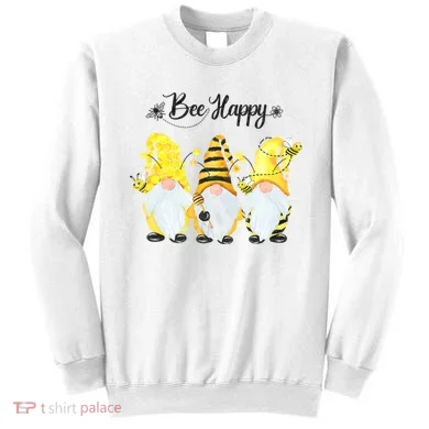 Bee Happy Bee Gnome Spring Sweatshirt