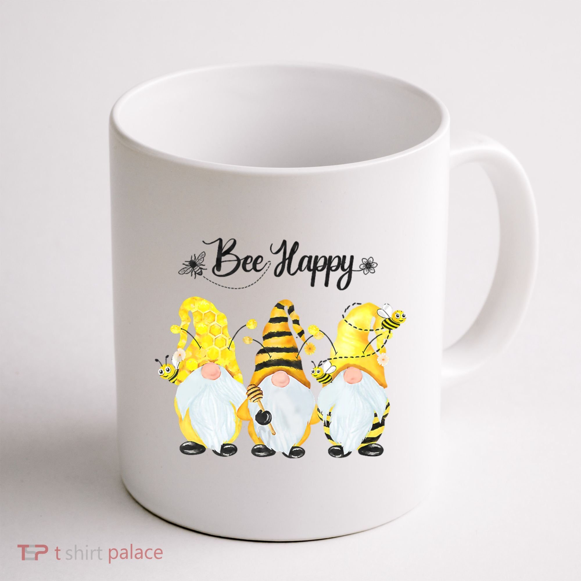Bee Happy Bee Gnome Spring Coffee Mug