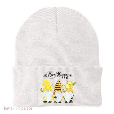 Bee Happy Bee Gnome Spring Beanie