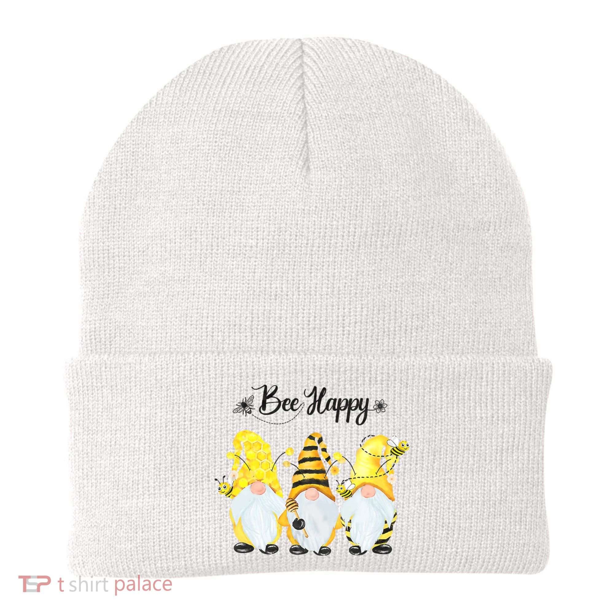 Bee Happy Bee Gnome Spring Beanie