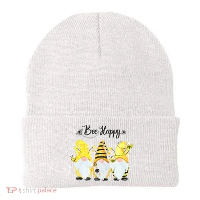 Bee Happy Bee Gnome Spring Beanie