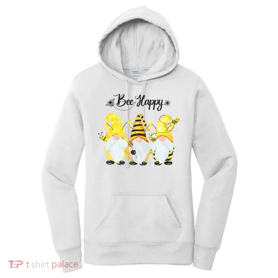 Bee Happy Bee Gnome Spring Women's Hoodie