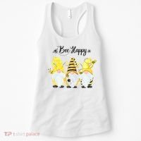Bee Happy Bee Gnome Spring Women's Tank Top thumb 0