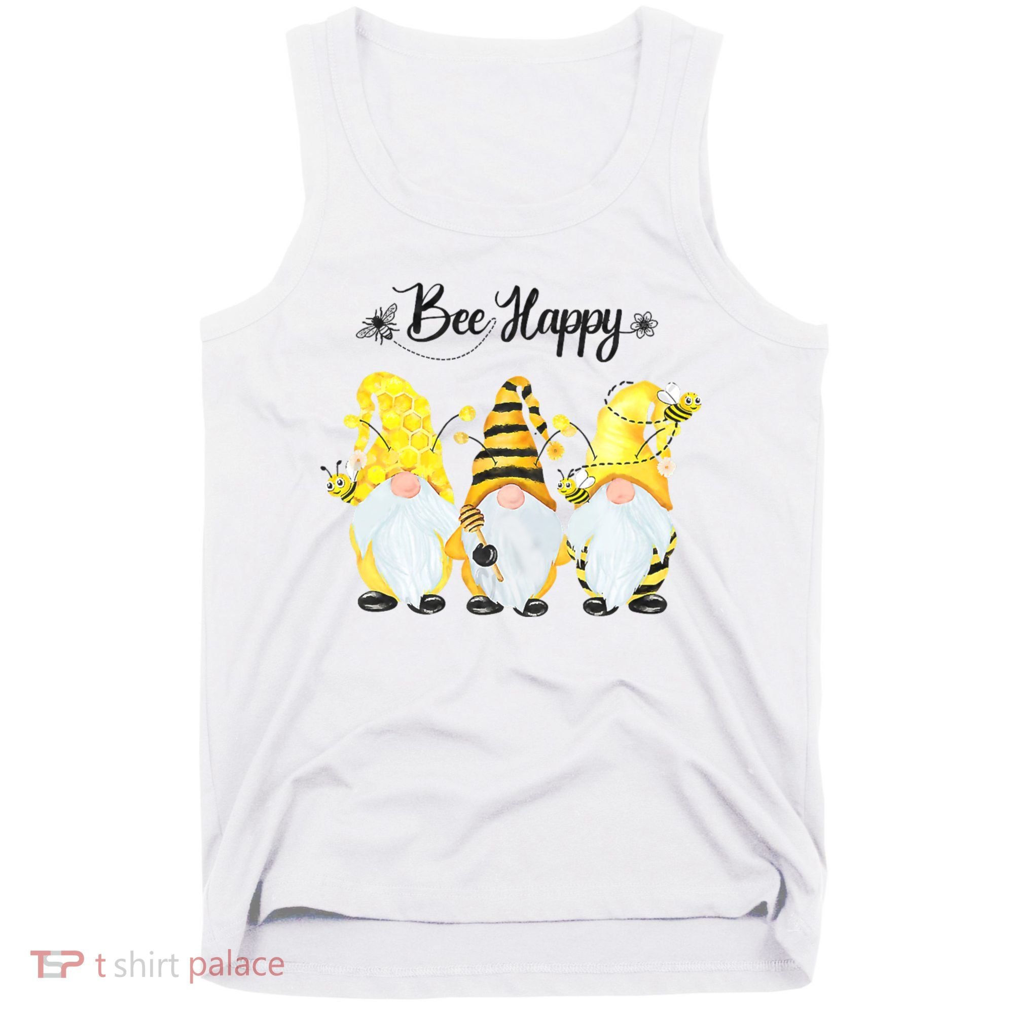 Bee Happy Bee Gnome Spring Tank Top