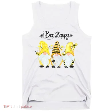 Bee Happy Bee Gnome Spring Tank Top