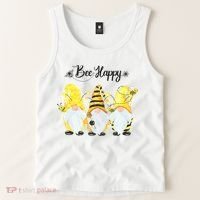 Bee Happy Bee Gnome Spring Tank Top thumb 2