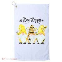 Bee Happy Bee Gnome Spring Golf Towel thumb 0