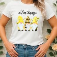 Bee Happy Bee Gnome Spring Women's T-Shirt thumb 2