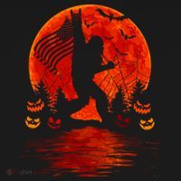 Bigfoot Halloween Button thumb 1