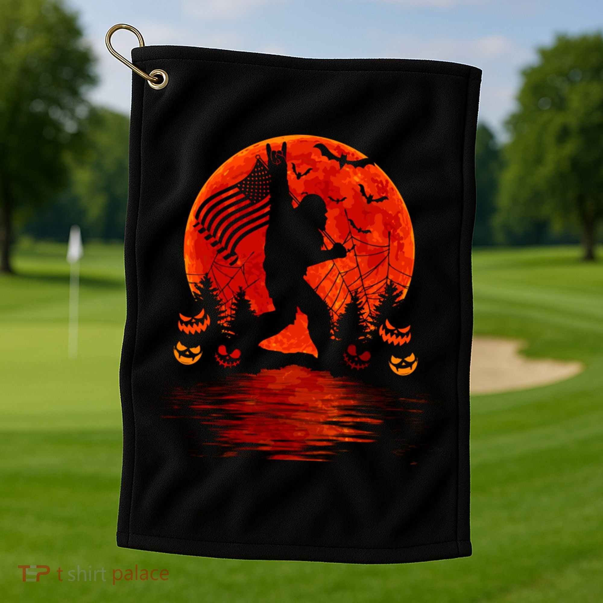 Bigfoot Halloween Golf Towel
